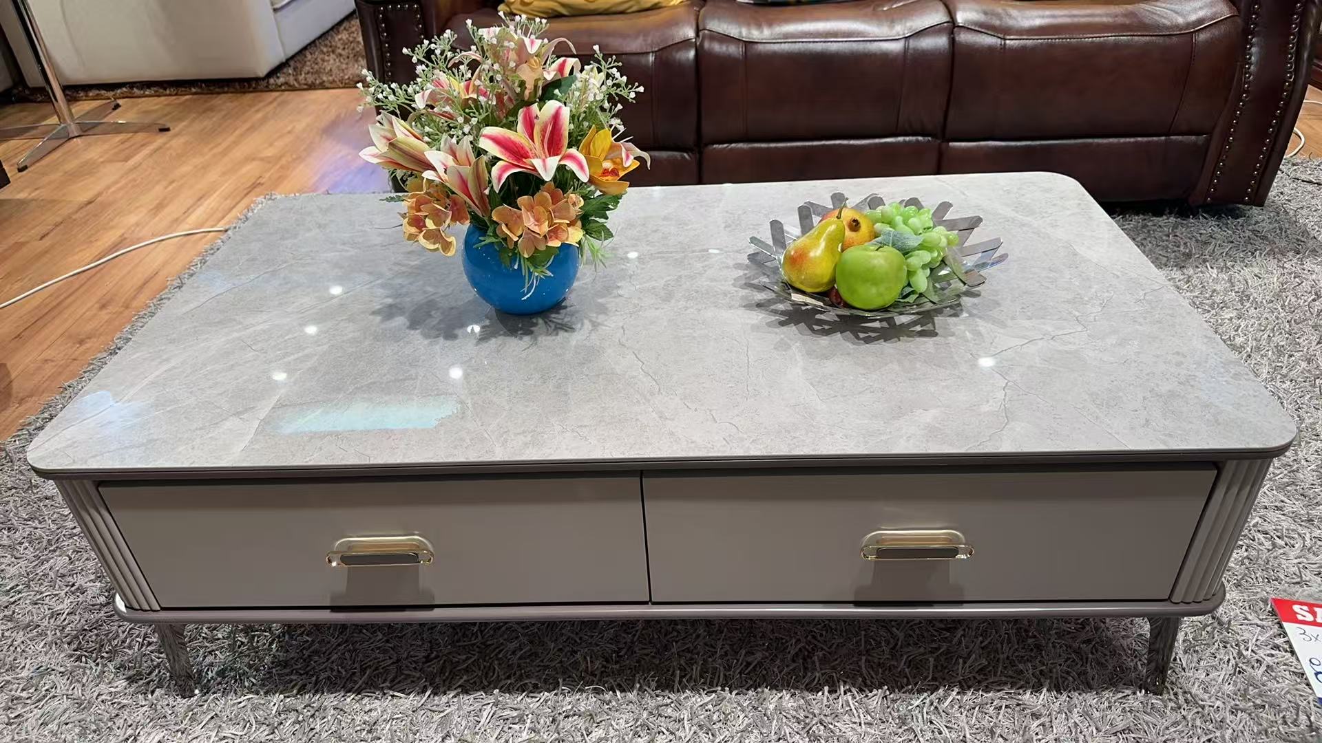 2109-C Marble Look Coffee Table