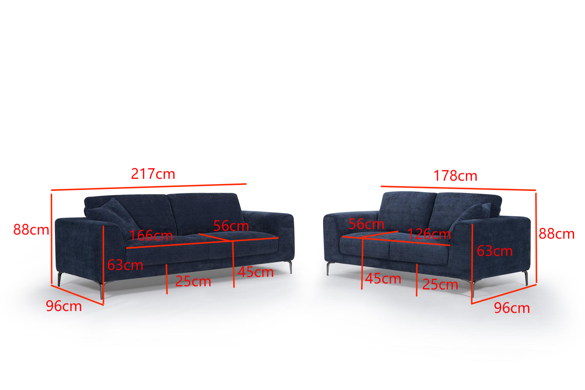 SF-398 3+2 Fabric Lounge