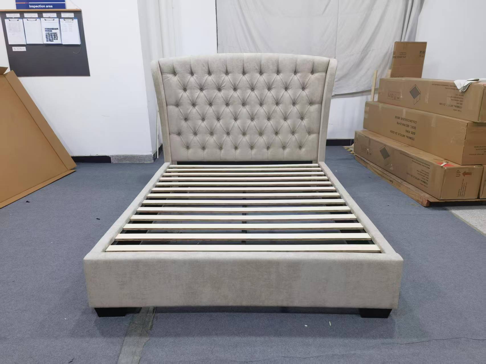 ZX-2355 Fabric Queen Size Bed