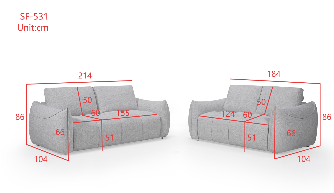 SF-531 3+2 Fabric Lounge