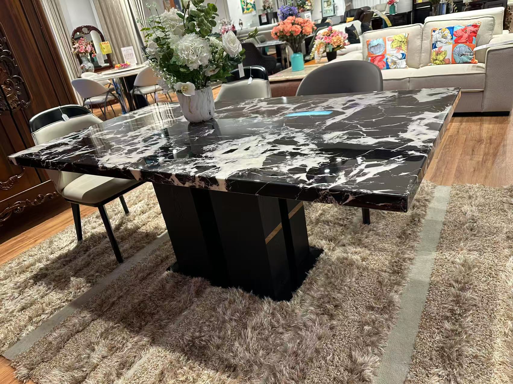 T319 1.8M Marble Dining Table